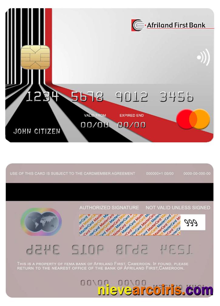Cameroon Afriland First bank mastercard